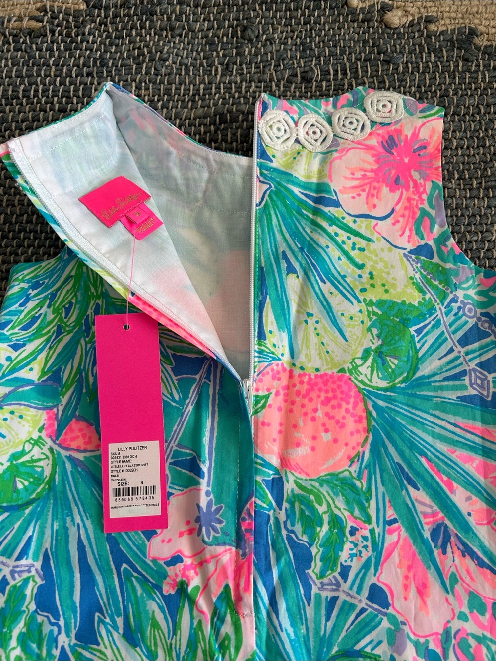 Lilly Pulitzer NWT Little Lilly Classic Shift Multi Swizzle Print - Picture 9 of 10